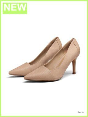 Women's Stiletto Heels Pointed Toe Slip On Faux Leather Pumps